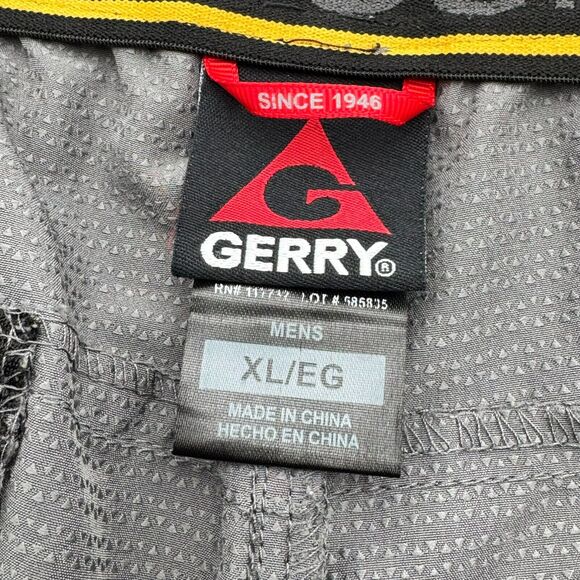 GERRY Men’s XL Gray 4 Way Stretch Pull-On Trail Drawstring Shorts Hiking Golf‎ - Picture 4 of 9